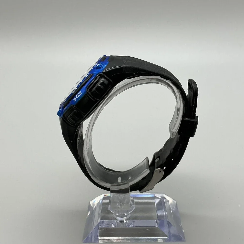Armitron Pro Sport Mens Watch 45mm Digital Black Blue 165FT WR Day Date Chrono